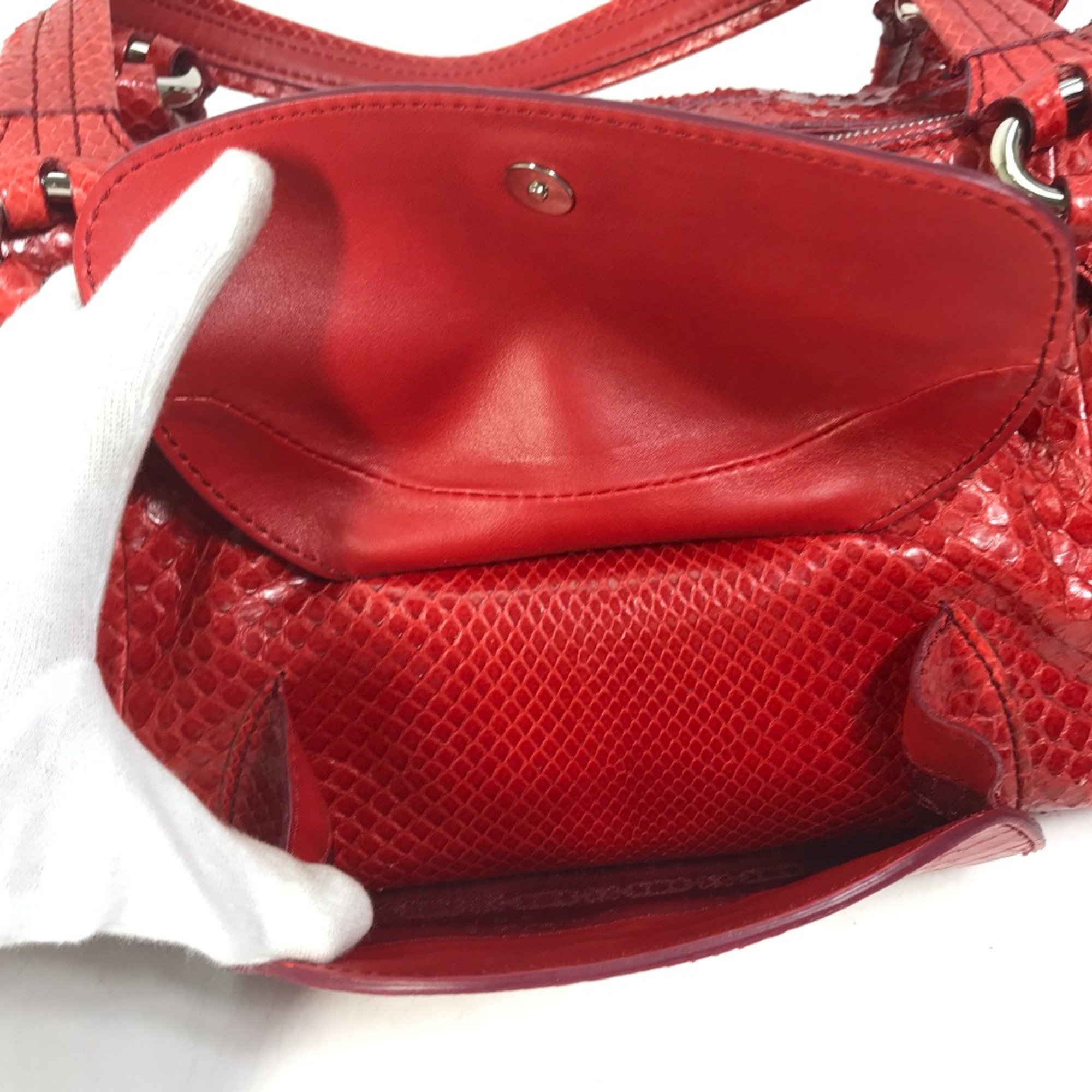 CELINE vintage Shoulder Bag Shoulder Bag Duffle Bag Red