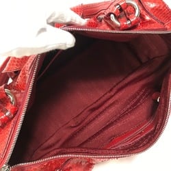 CELINE vintage Shoulder Bag Shoulder Bag Duffle Bag Red