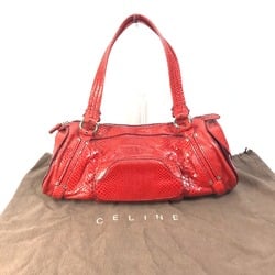 CELINE vintage Shoulder Bag Shoulder Bag Duffle Bag Red