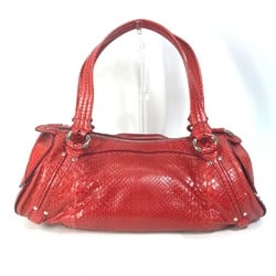 CELINE vintage Shoulder Bag Shoulder Bag Duffle Bag Red