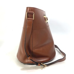 CELINE 193043CKA BUCKET MAILLON TRIOMPHE Bag Bucket type Crossbody Shoulder Bag Brown Gold