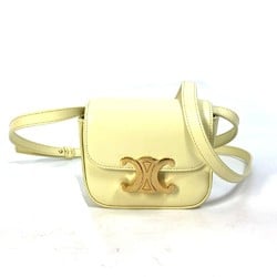 CELINE 10I513DPV.11OY Shiny calfskin Micro bag Pochette bag Crossbody Shoulder Bag Soft yellow yellow