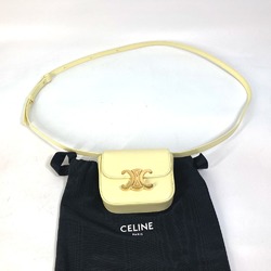 CELINE 10I513DPV.11OY Shiny calfskin Micro bag Pochette bag Crossbody Shoulder Bag Soft yellow yellow