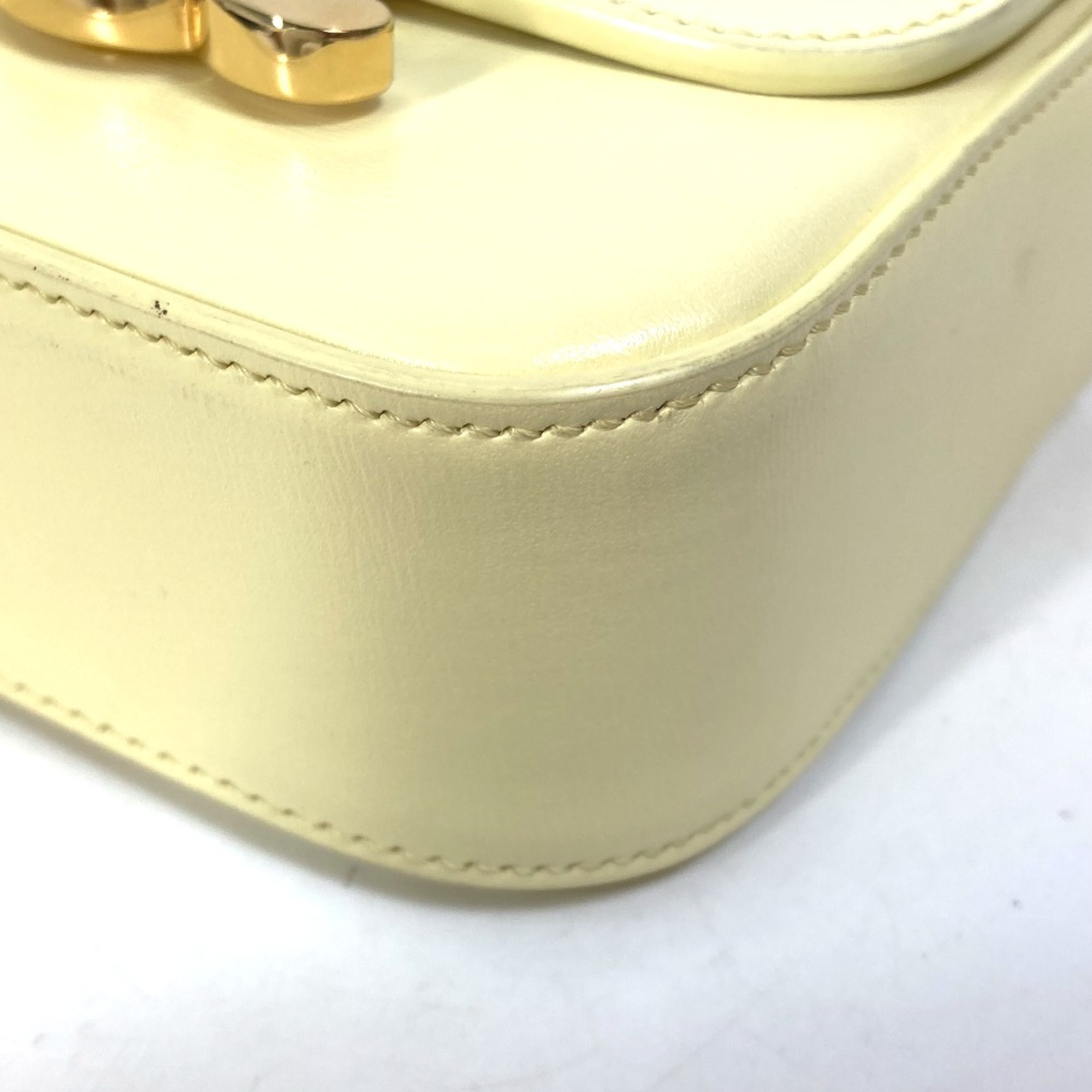 CELINE 10I513DPV.11OY Shiny calfskin Micro bag Pochette bag Crossbody Shoulder Bag Soft yellow yellow