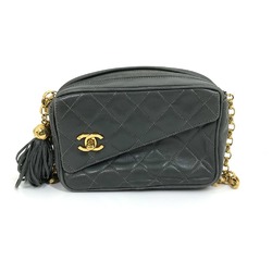 Chanel CC Mark Bag Single Chain Shoulder Bag Gray Based GoldHardware