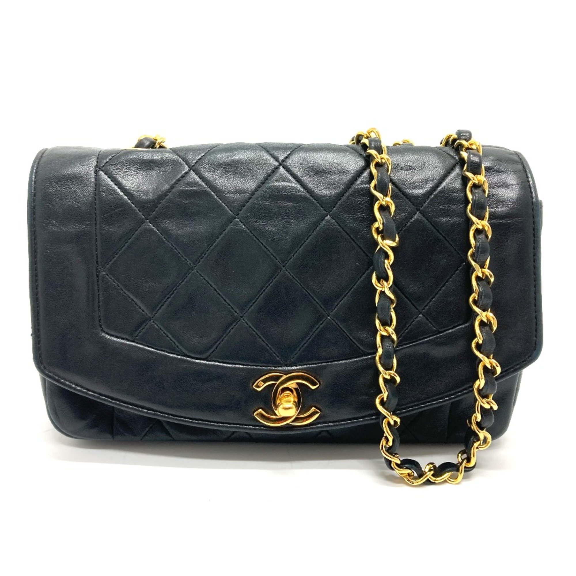 Chanel CCCC Mark Bag Single Chain Shoulder Bag Black GoldHardware