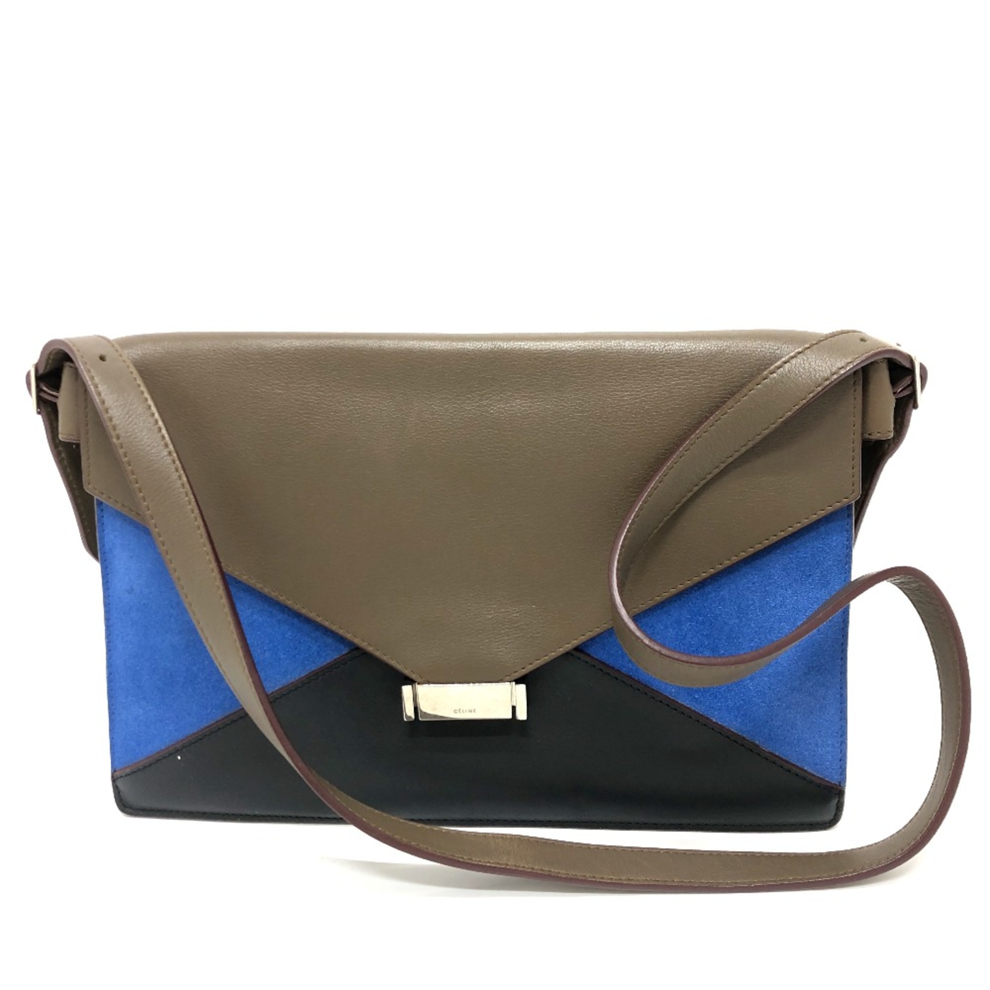 CELINE Crossbody bag Shoulder Bag Brown Black/Blue/SilverHardware