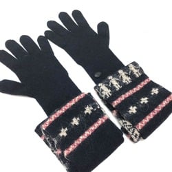 Chanel P46940 long gloves Glove Navy x RedBased