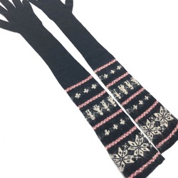 Chanel P46940 long gloves Glove Navy x RedBased