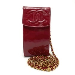 Chanel CCCC Mark Pouch pouch Shoulder Bag Red GoldHardware