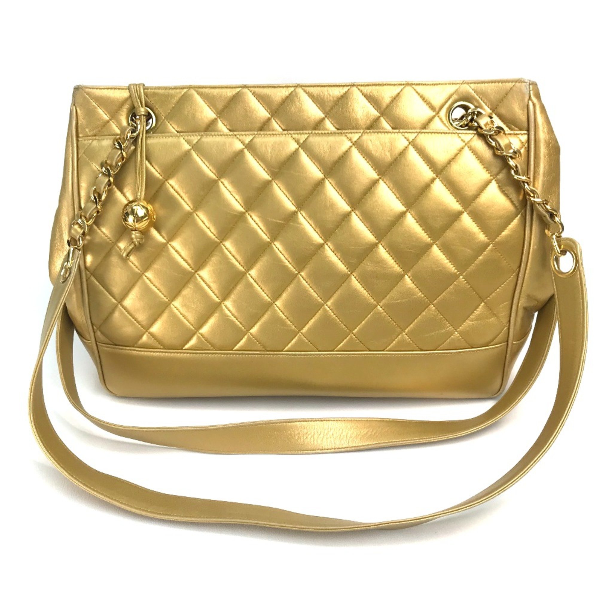 Chanel Coco ball Bag Chain Tote Shoulder Bag Gold x GoldHardware