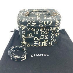 Chanel By The Sea Line logo Bag Cosmetic Bag 2WAY Shoulder Bag Hand Bag Black