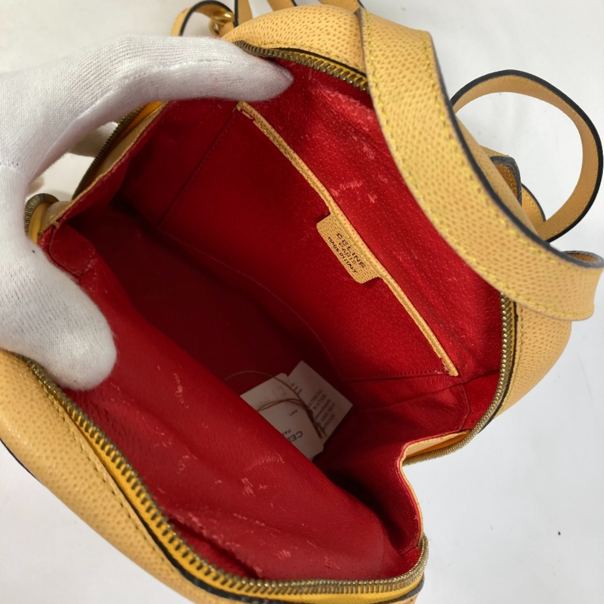 CELINE backpack bag Mini Backpack Backpack Beige Red