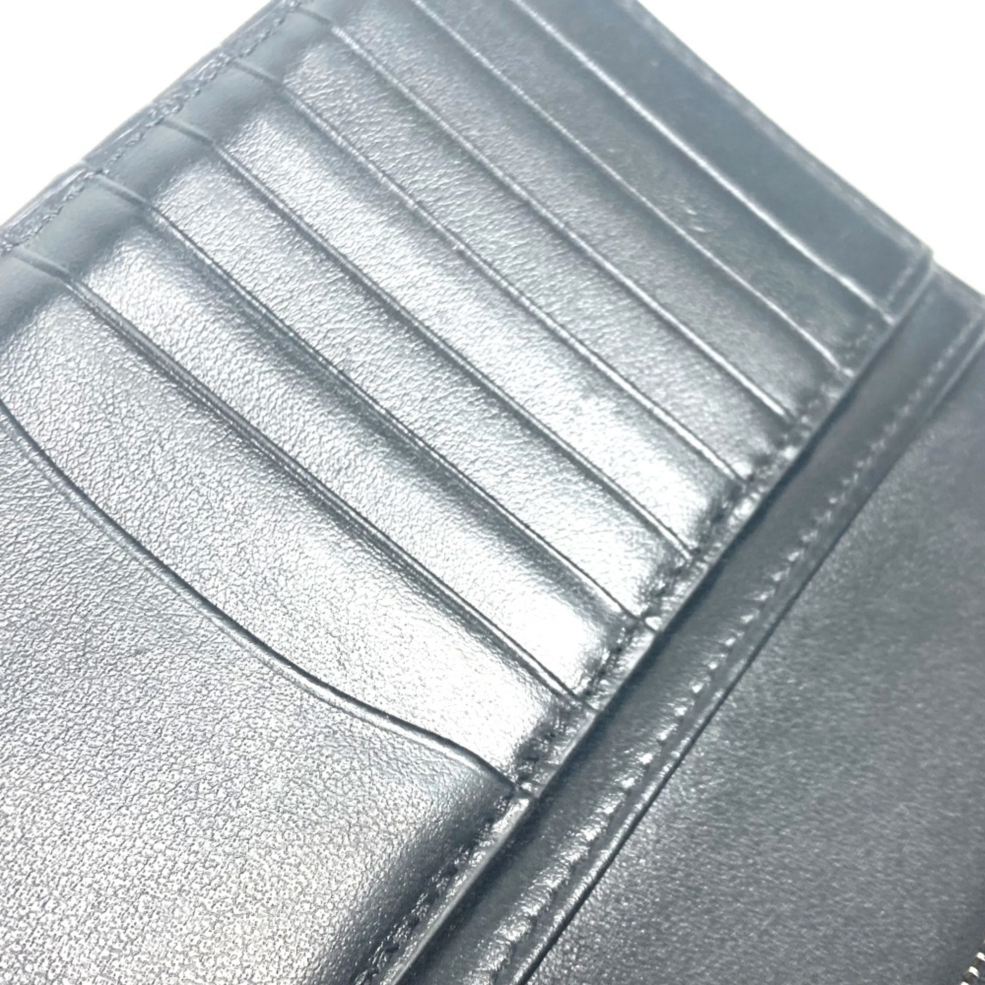 CELINE with coin compartment Two fold Long Wallet Black