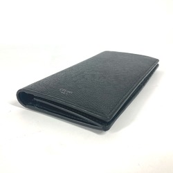 CELINE with coin compartment Two fold Long Wallet Black