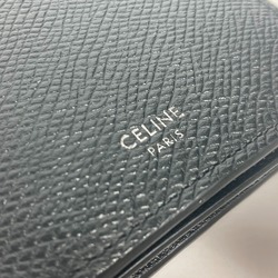 CELINE with coin compartment Two fold Long Wallet Black