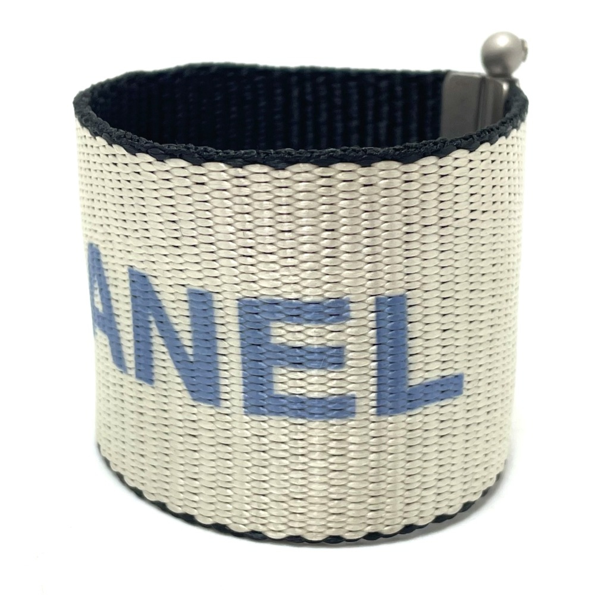 Chanel logo vintage Bracelet SilverBased x blue