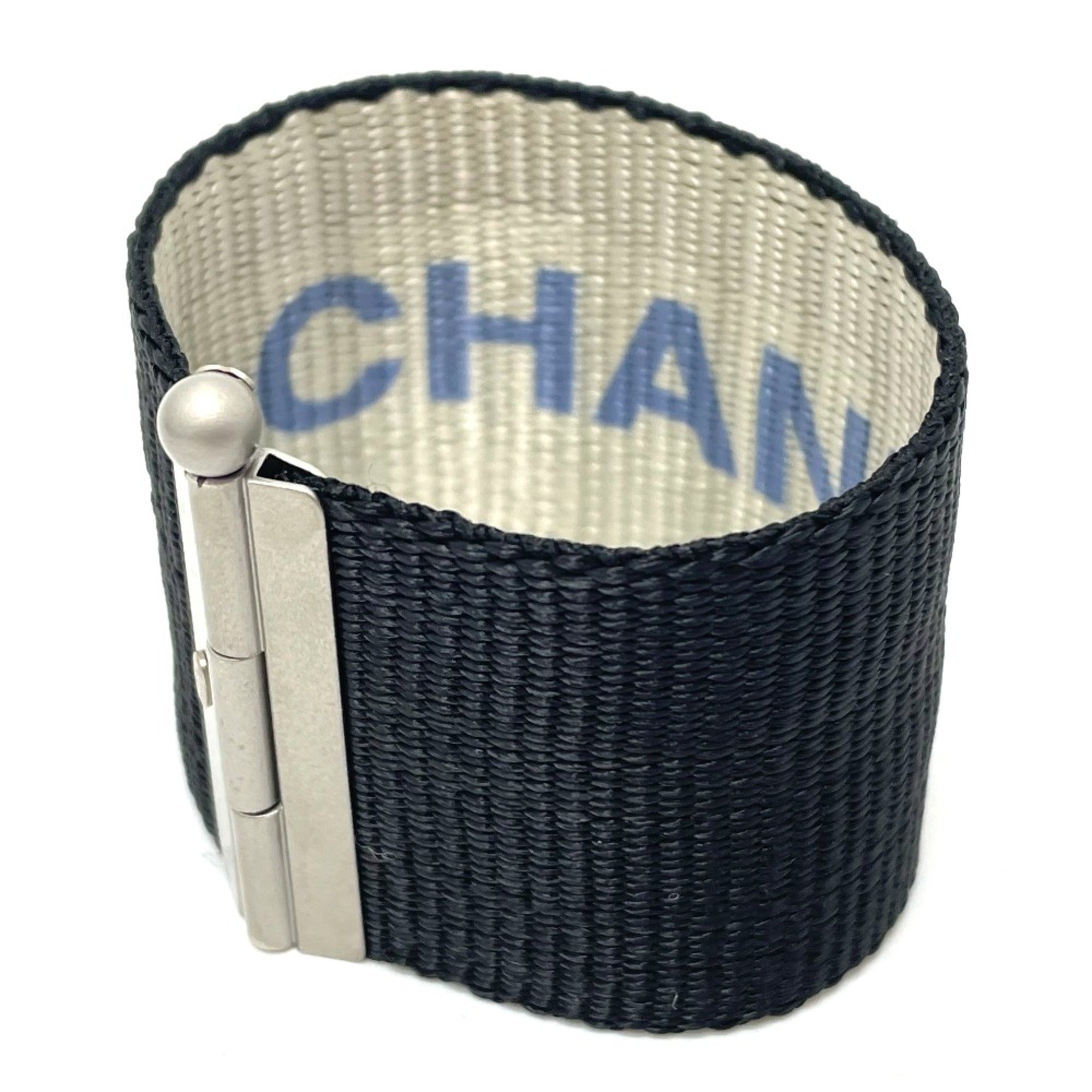 Chanel logo vintage Bracelet SilverBased x blue