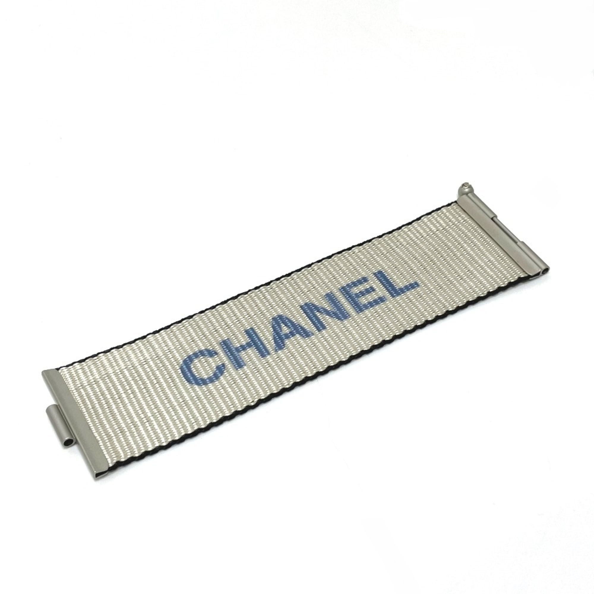 Chanel logo vintage Bracelet SilverBased x blue