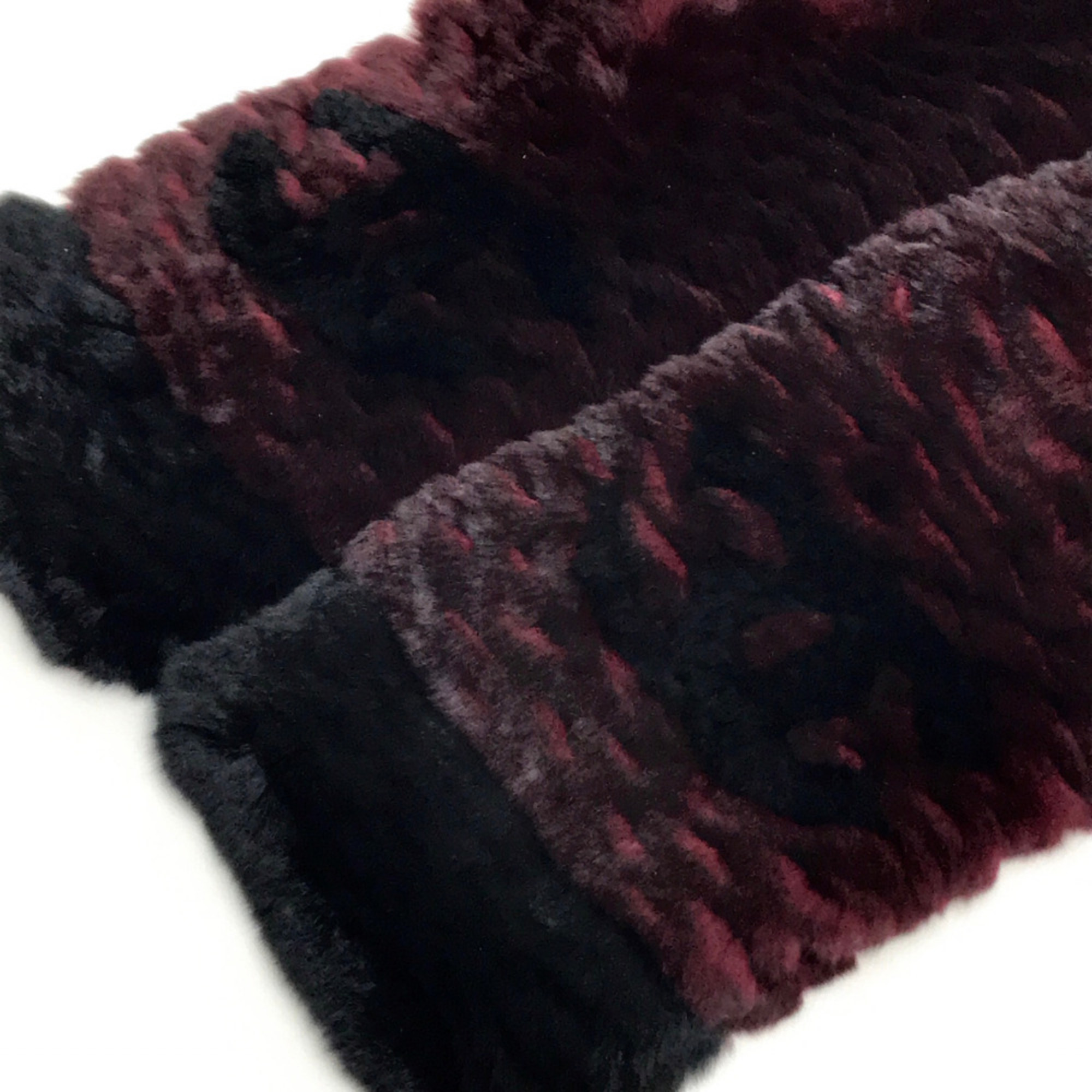 Chanel CC Mark Scarf Red Bordeaux Black