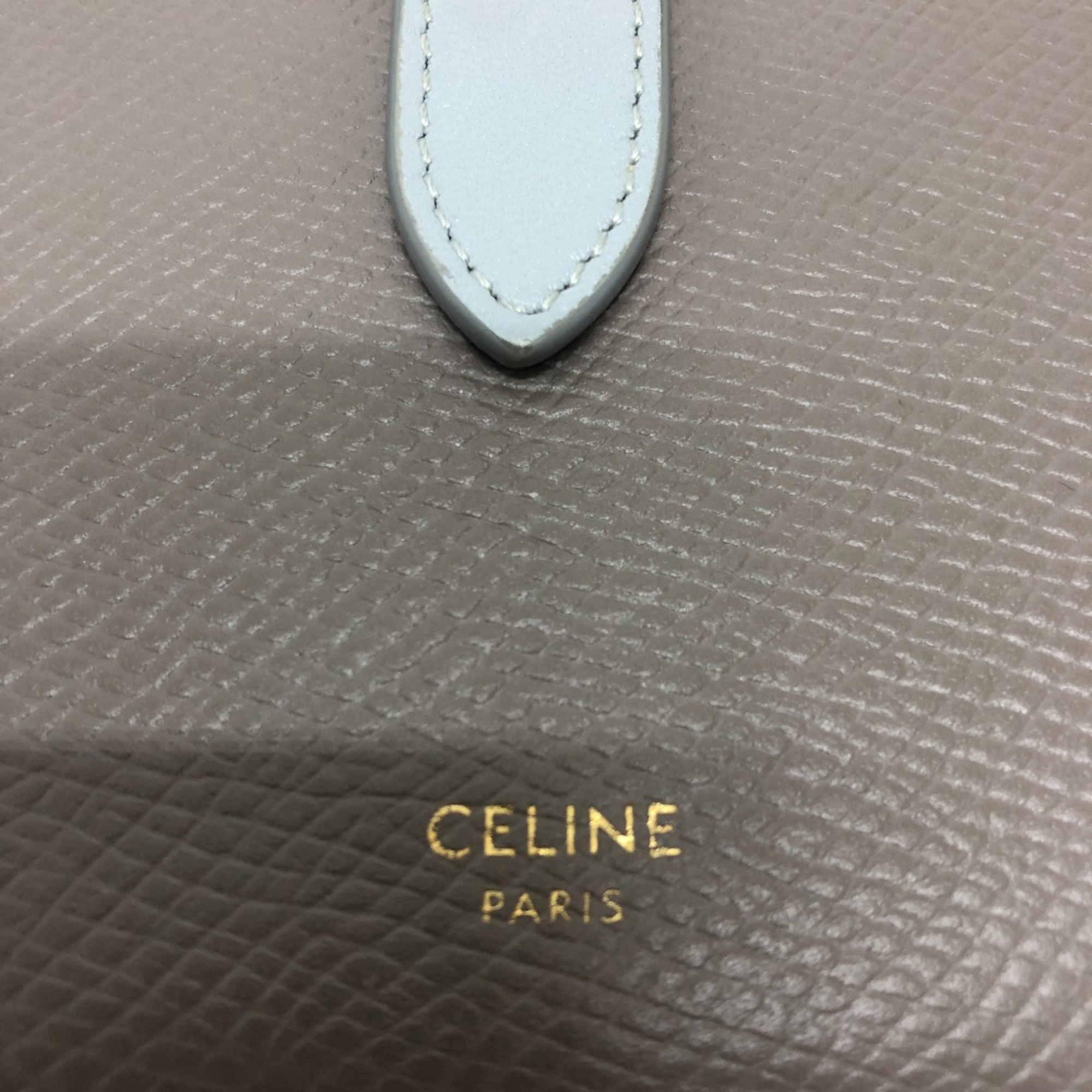 CELINE 10B643BRU Wallet Compact Wallet Folded wallet gray GoldHardware