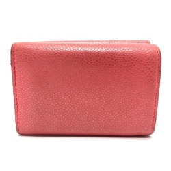 Chanel A70796 CC Mark Compact Trifold wallet salmon pink