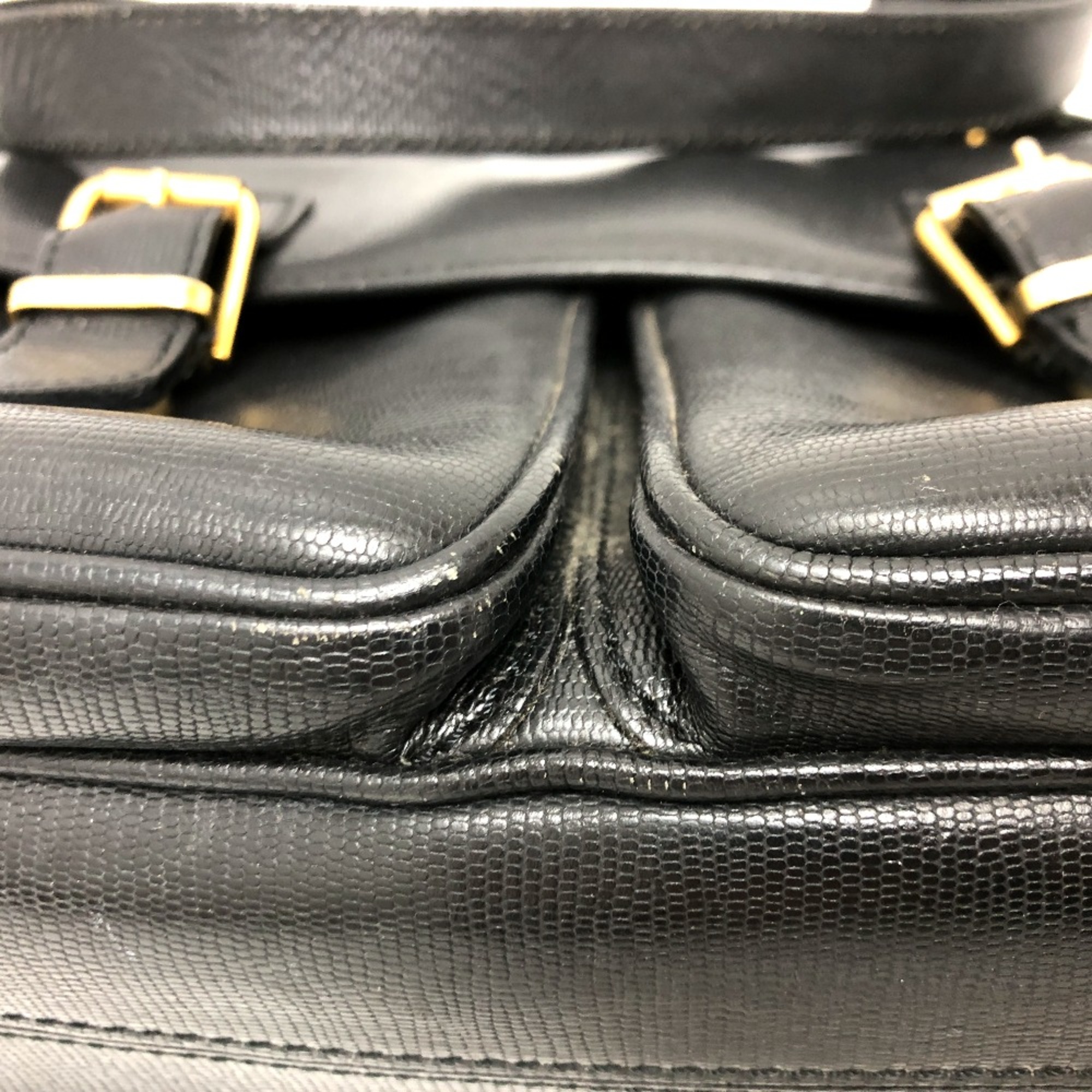 CELINE Double pocket 2WAY bag Shoulder Bag Black GoldHardware