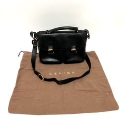 CELINE Double pocket 2WAY bag Shoulder Bag Black GoldHardware