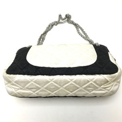 Chanel Quilted Bag Chain Shoulder Bag Black White