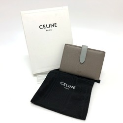 CELINE Bicolor Folded wallet Charcoal Gray Based x Blue GoldHardware