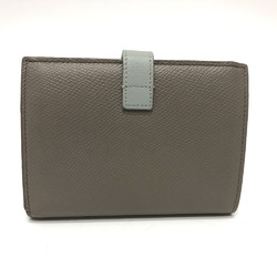 CELINE Bicolor Folded wallet Charcoal Gray Based x Blue GoldHardware