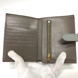 CELINE Bicolor Folded wallet Charcoal Gray Based x Blue GoldHardware