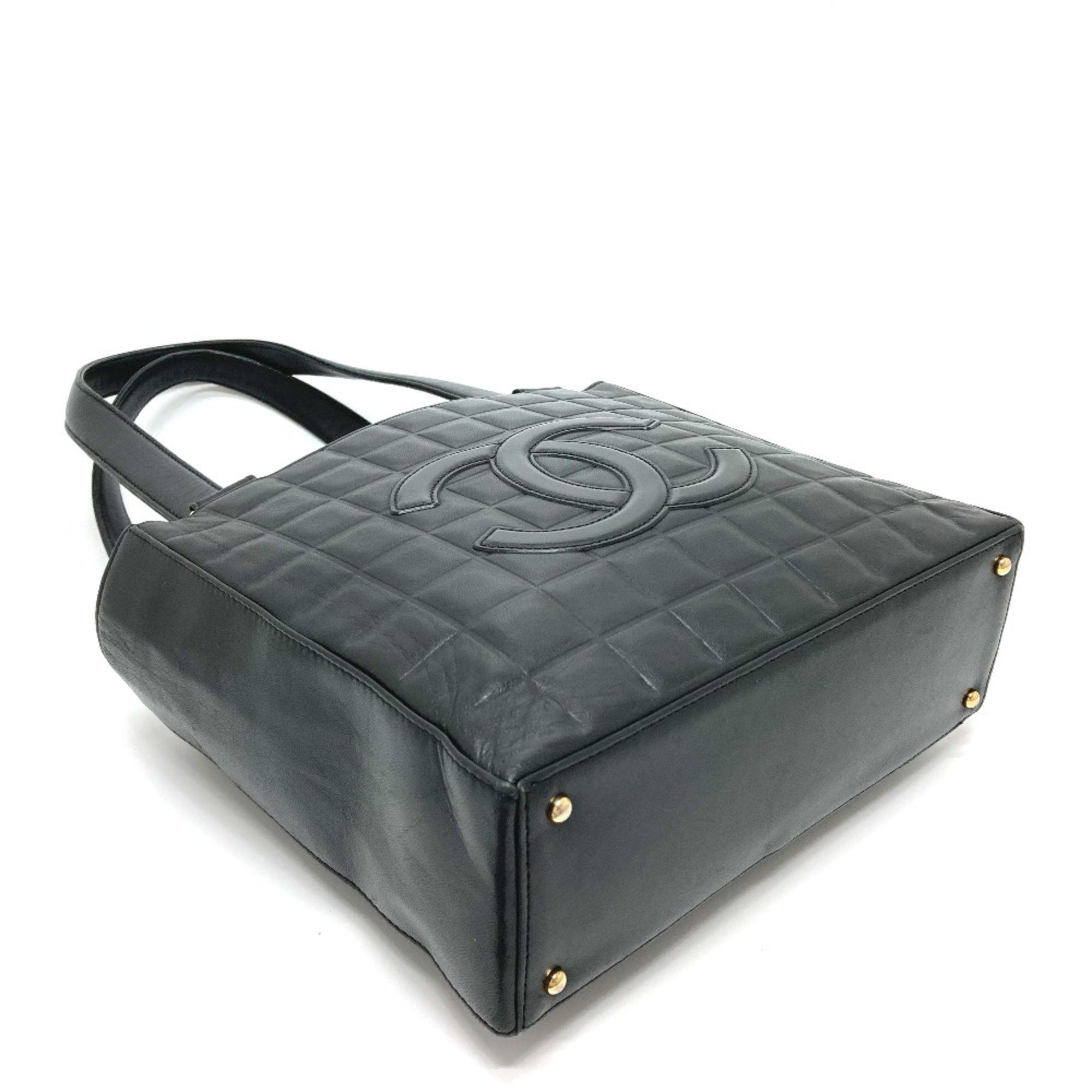 Chanel CCCC Mark Bag Semi-Shoulder Hand Bag Shawl Tote Bag Black