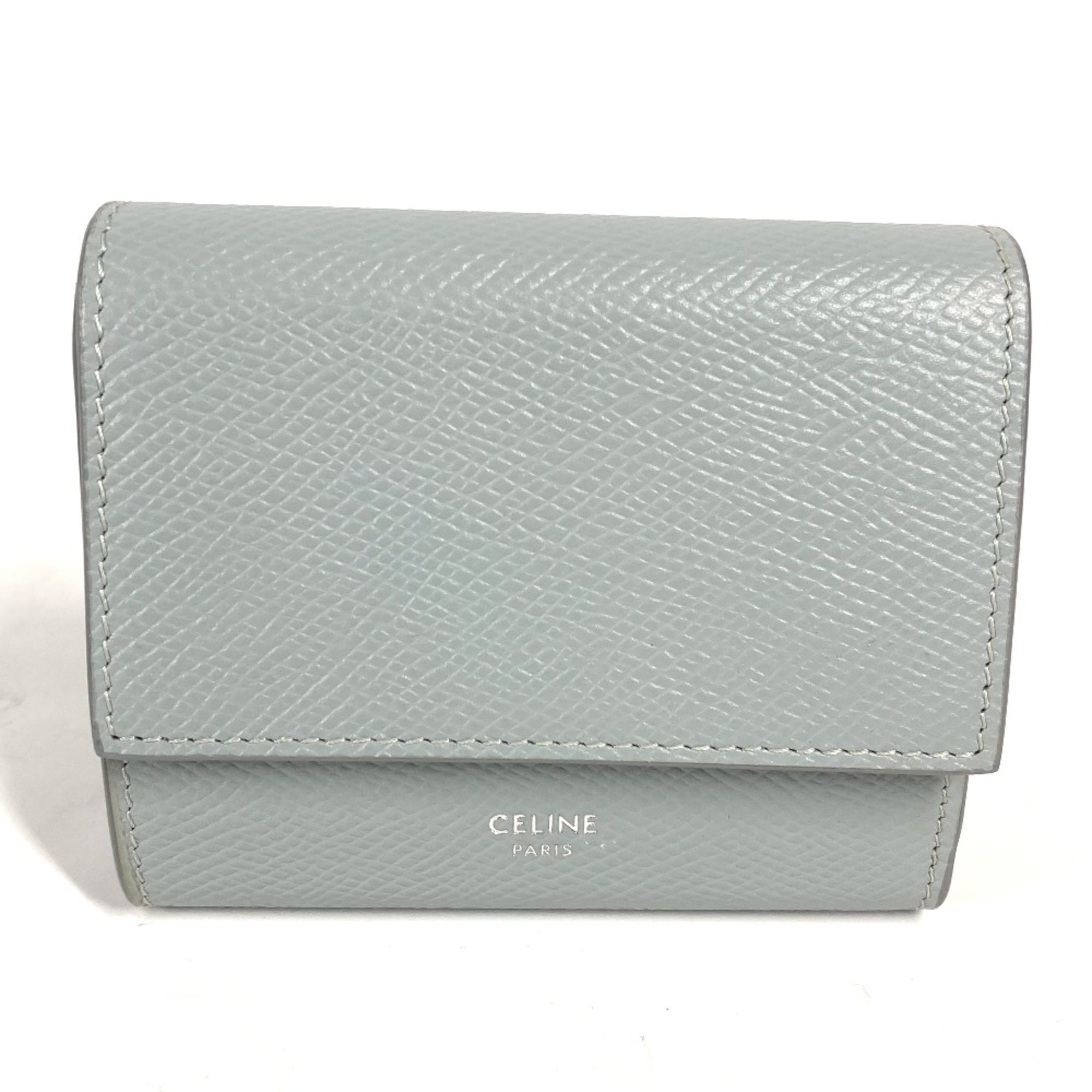 CELINE Compact wallet Trifold wallet mineral Light Blue Based