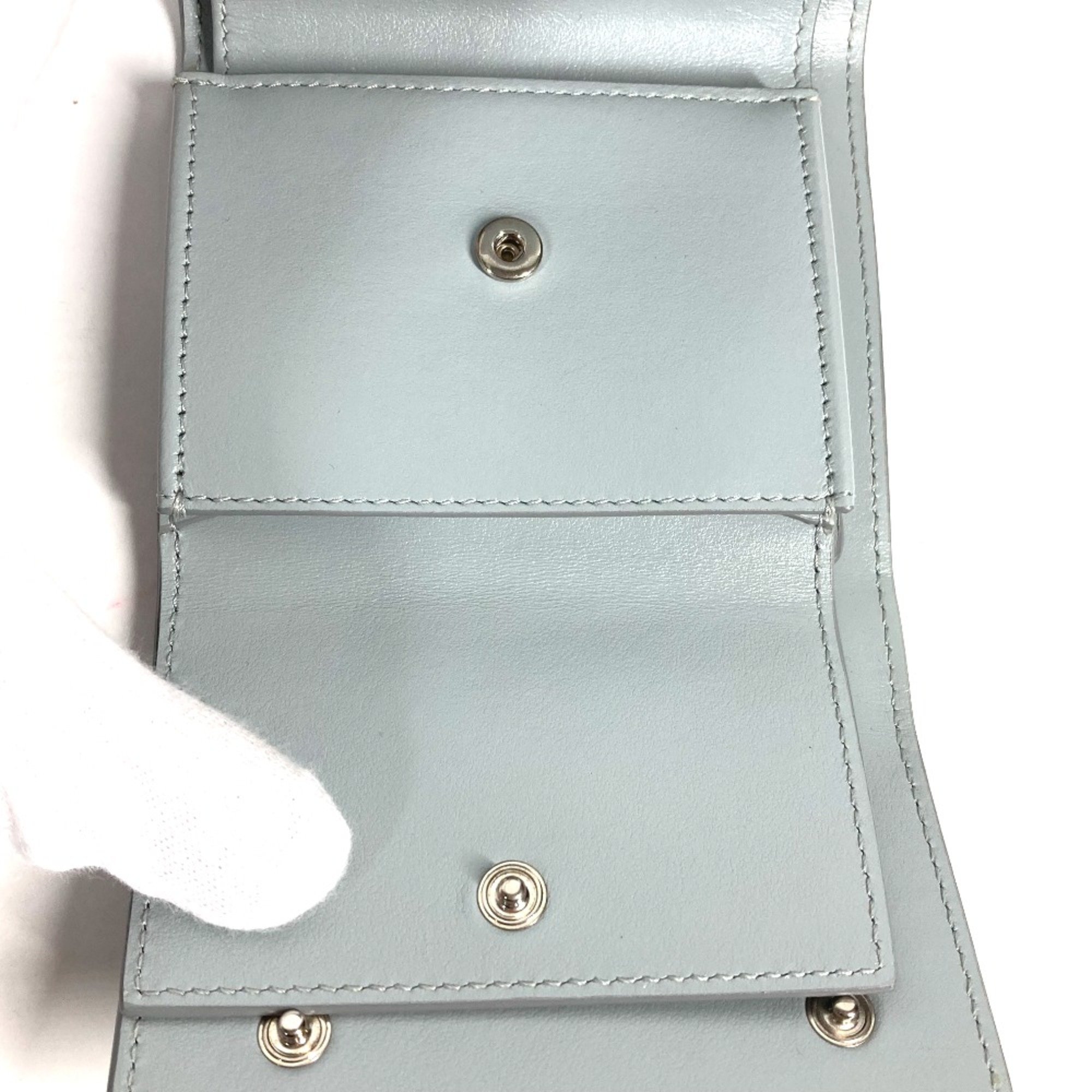 CELINE Compact wallet Trifold wallet mineral Light Blue Based