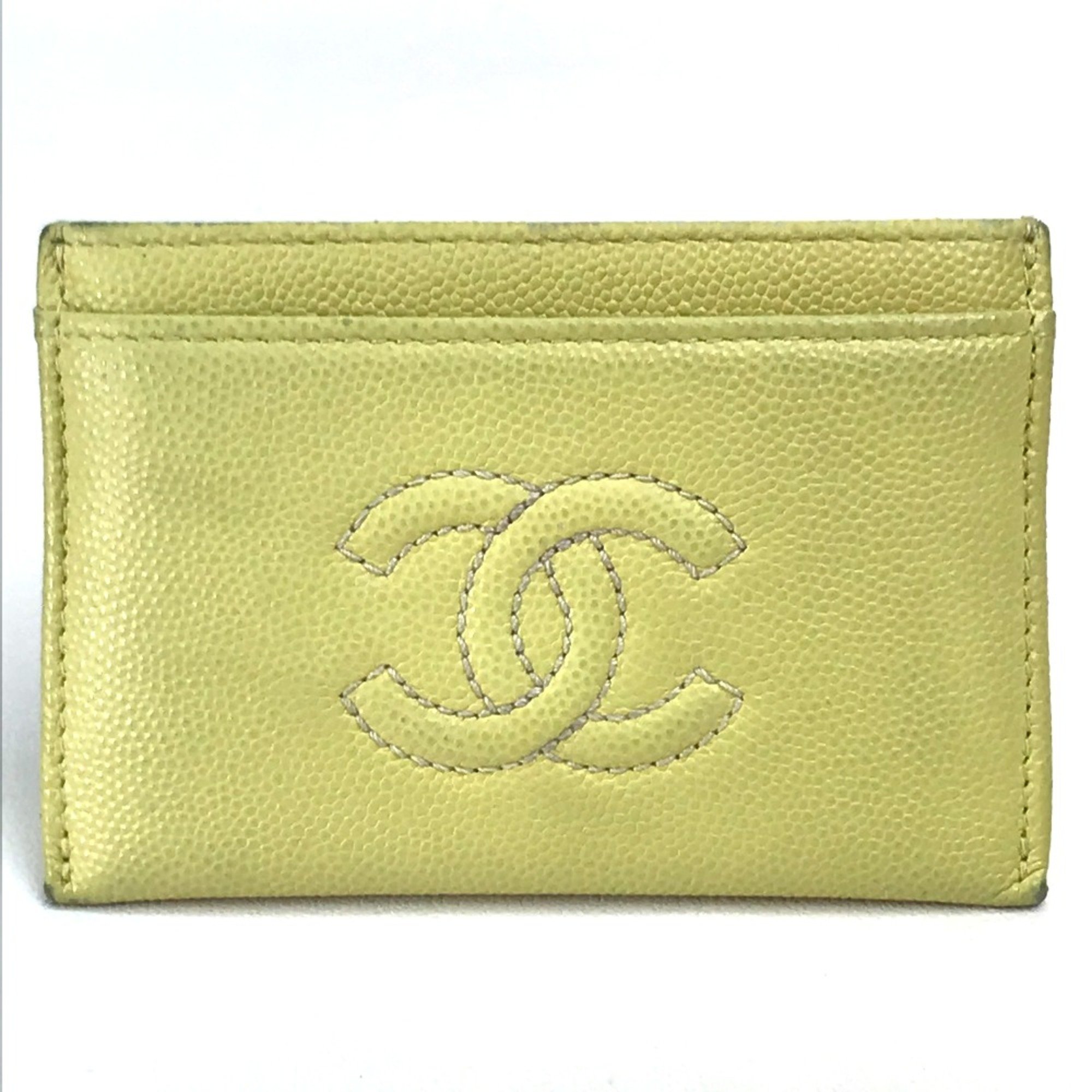 Chanel CC Mark Pass holder Card Case Light yellow