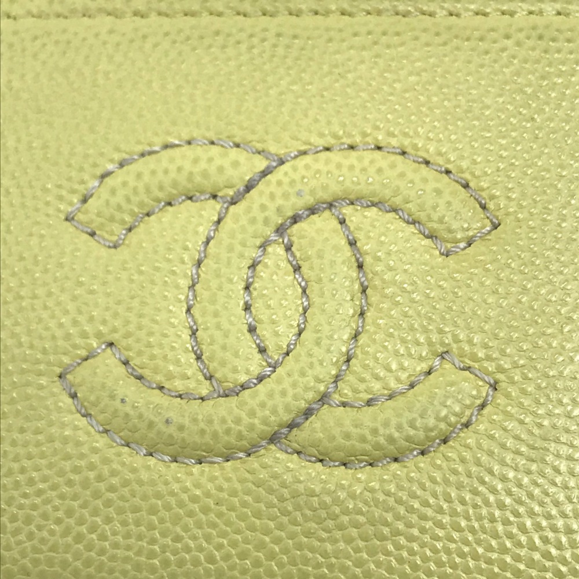 Chanel CC Mark Pass holder Card Case Light yellow