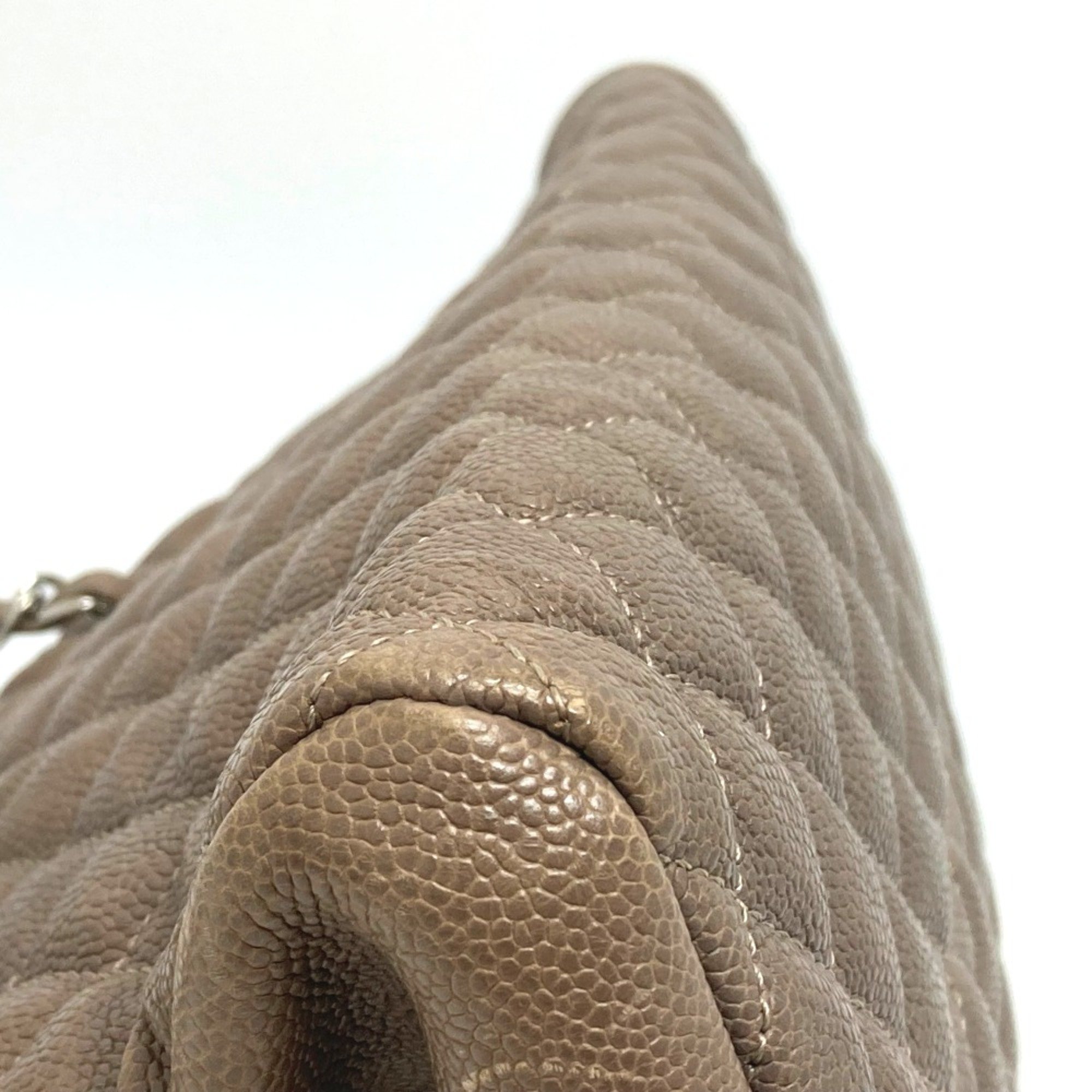 Chanel CC Mark Bag Chain Shoulder Bag Brown SilverHardware