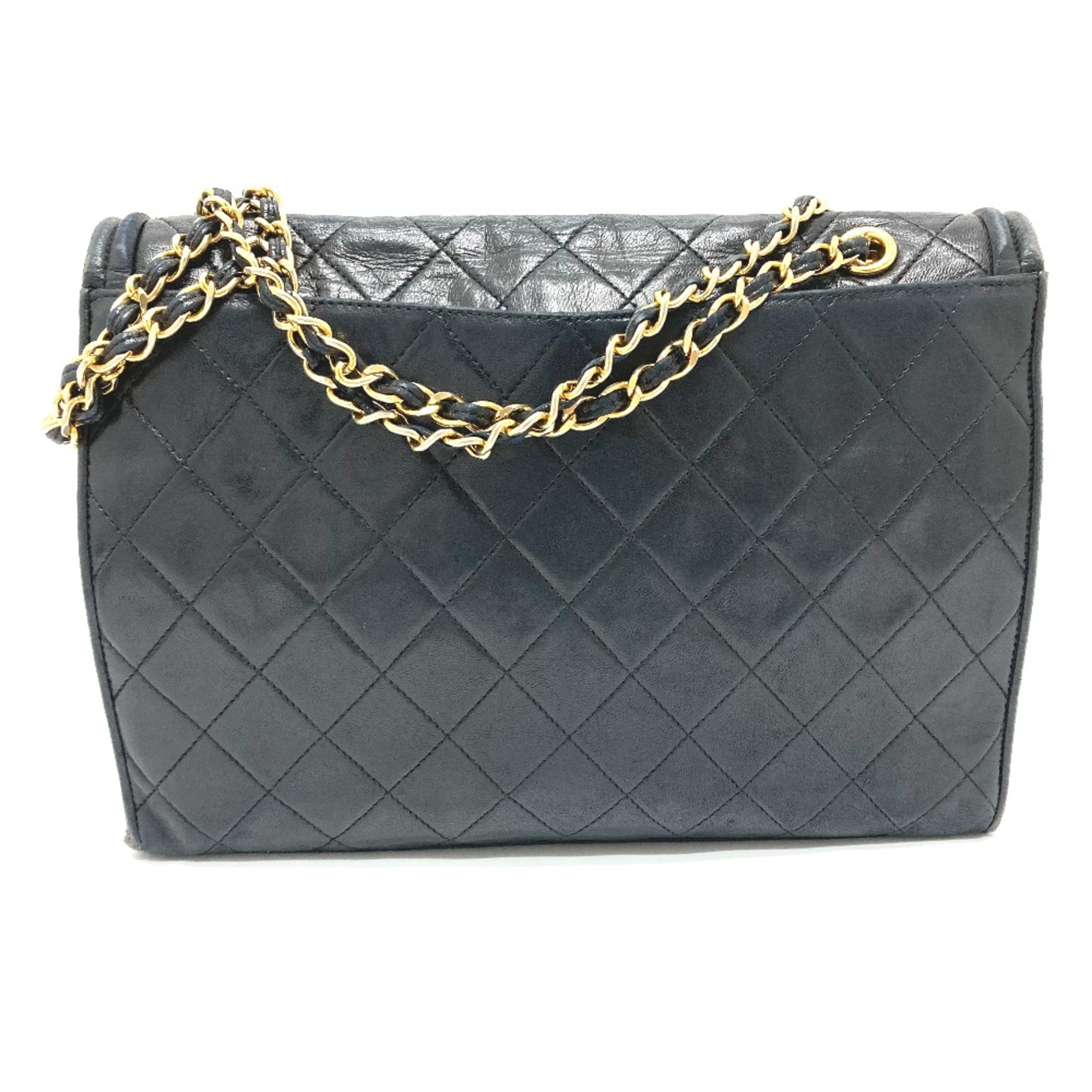 Chanel CC Mark Bag Double Chain Bag Shoulder Bag Black GoldHardware