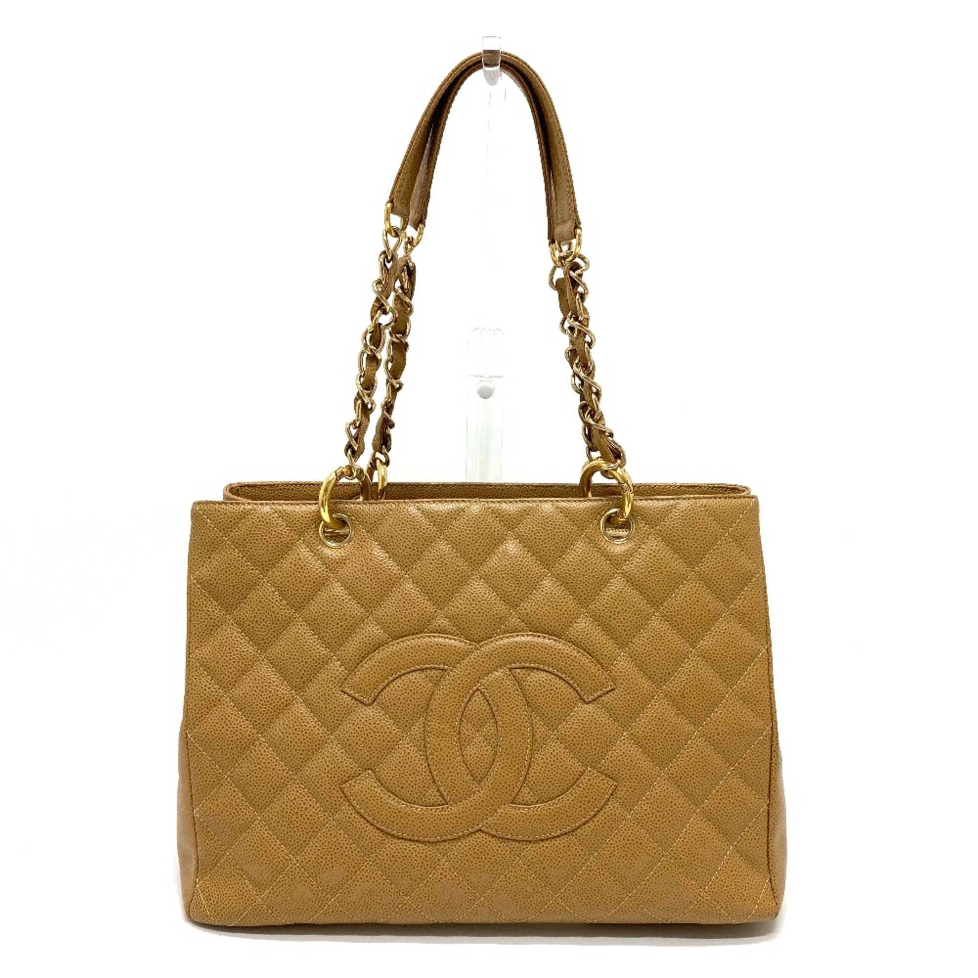 Chanel A50995 CC Mark Bag GST Tote Chain Shoulder Bag Tote Bag Beige