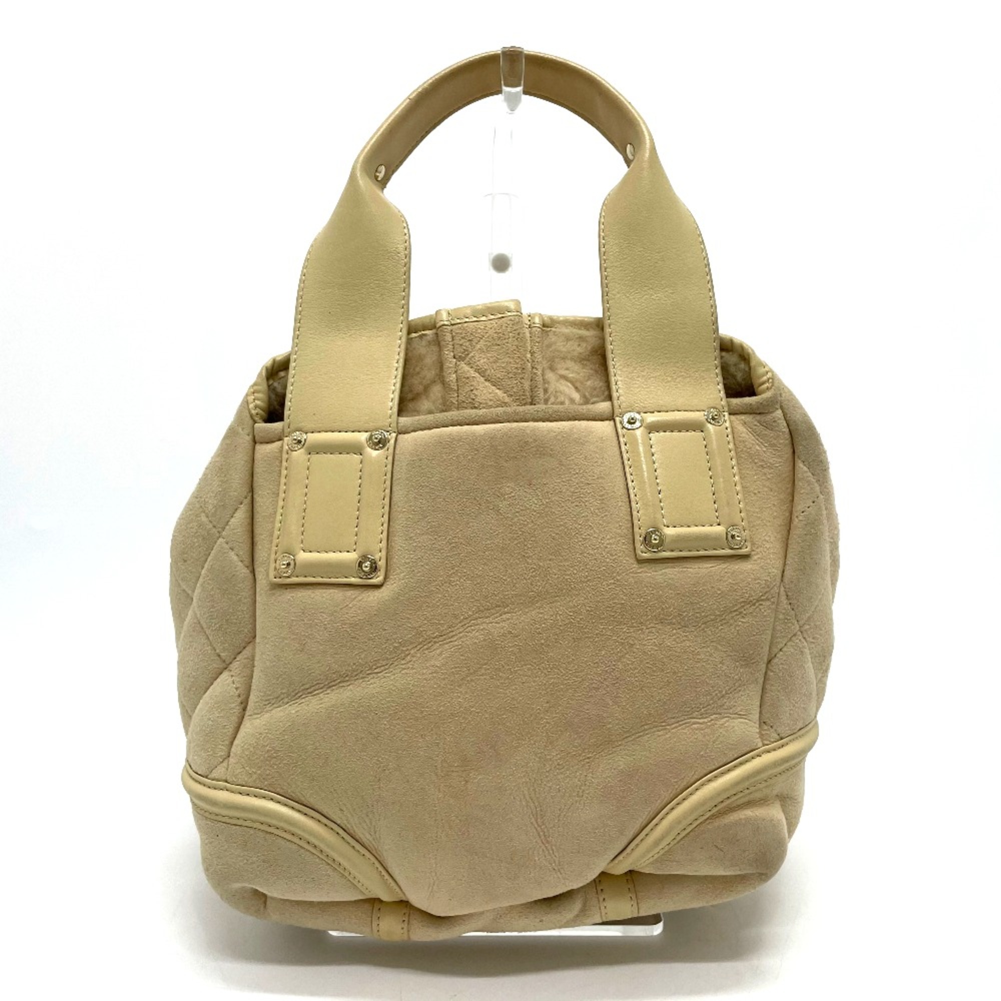 Chanel CC Mark Bag Hand Bag Beige x GoldHardware