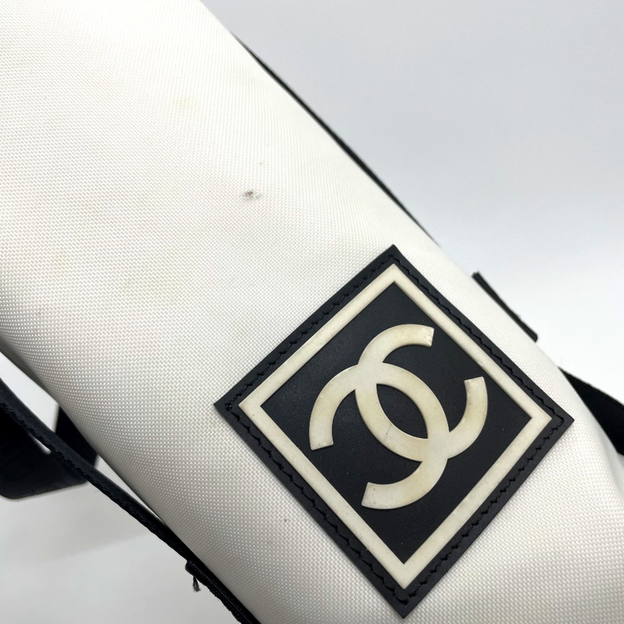 Chanel Sports line CCCC Mark bag crossbody Shoulder Bag White x Black