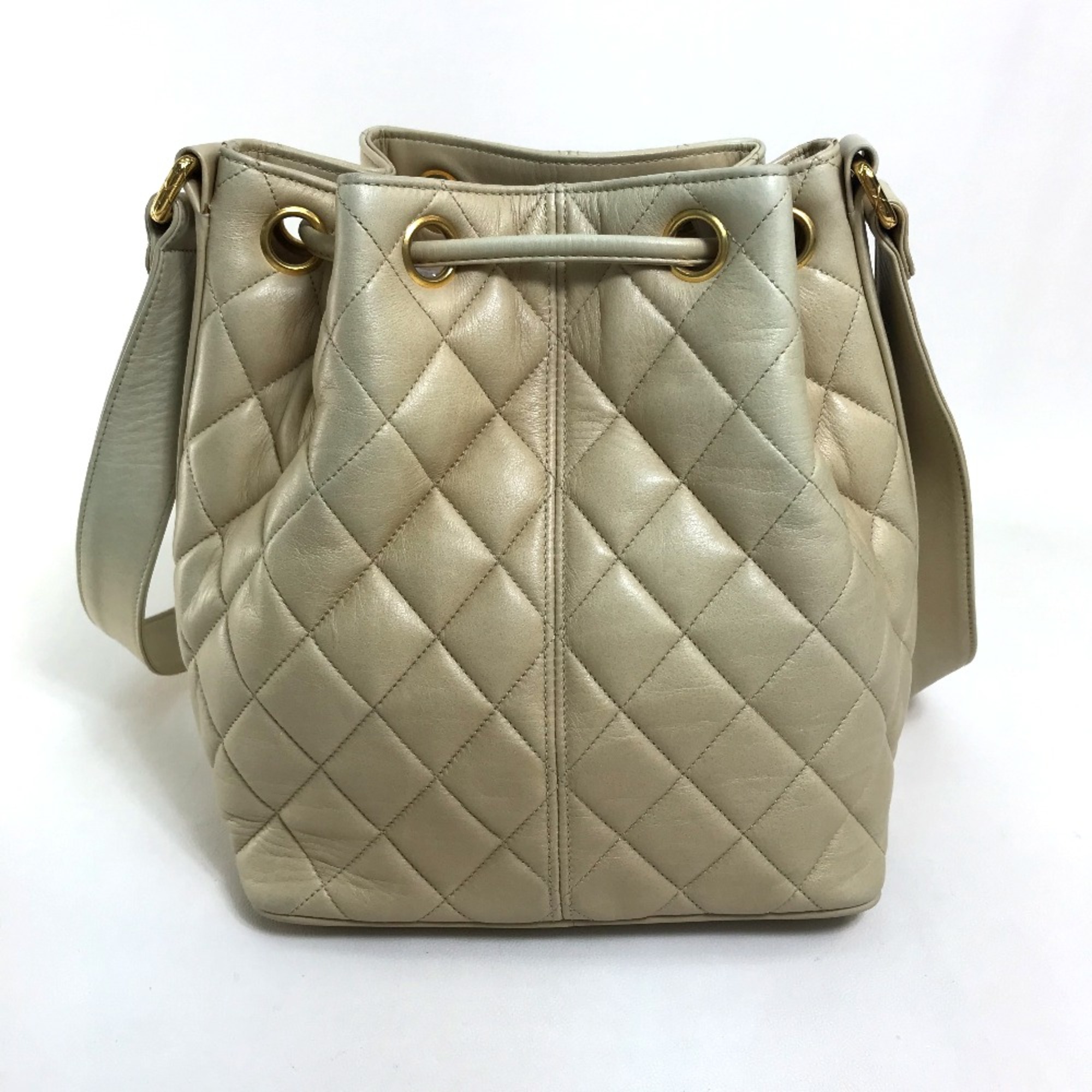 Chanel Cocoball Matelasse Crossbody Shoulder Bag Beige