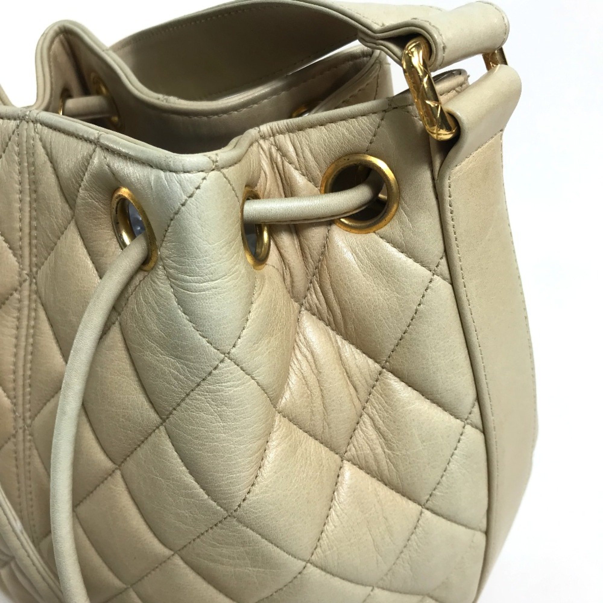 Chanel Cocoball Matelasse Crossbody Shoulder Bag Beige