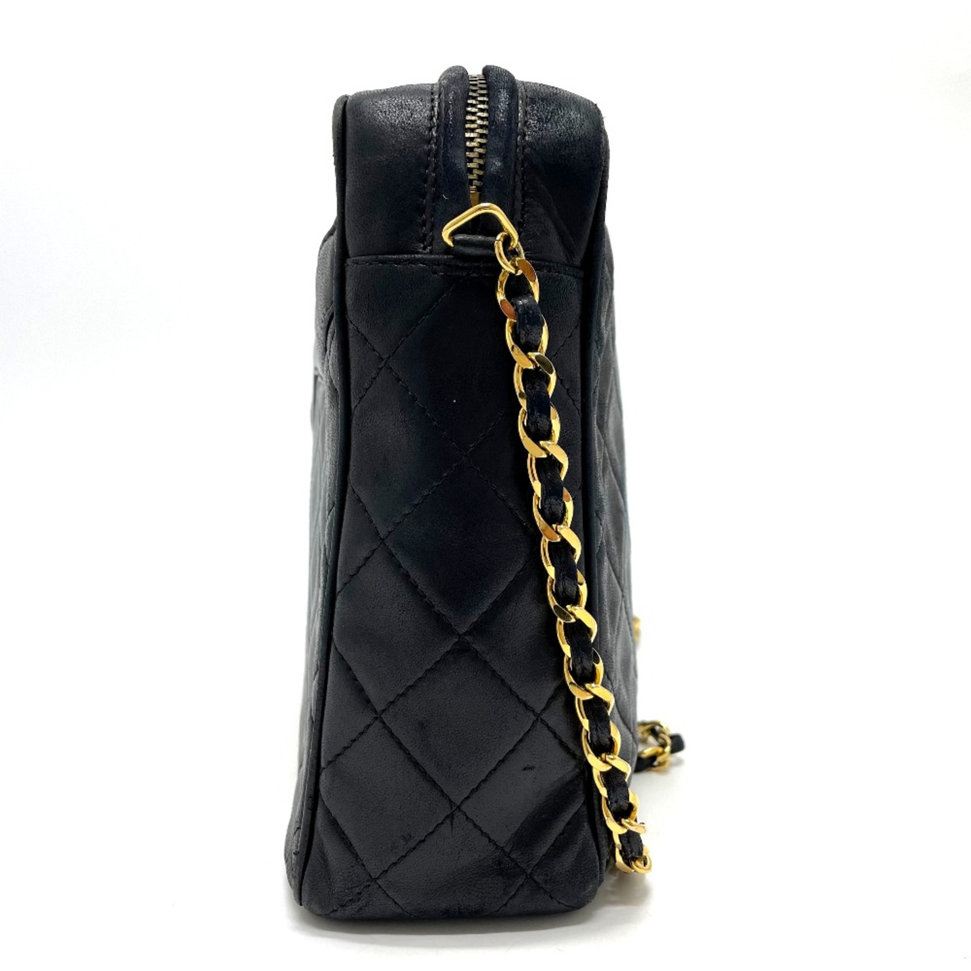 Chanel CC Mark Bag Chain Vintage Shoulder Bag Black GoldHardware