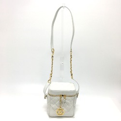 Chanel CC Mark Vanity Shoulder Bag White GoldHardware