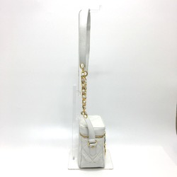 Chanel CC Mark Vanity Shoulder Bag White GoldHardware