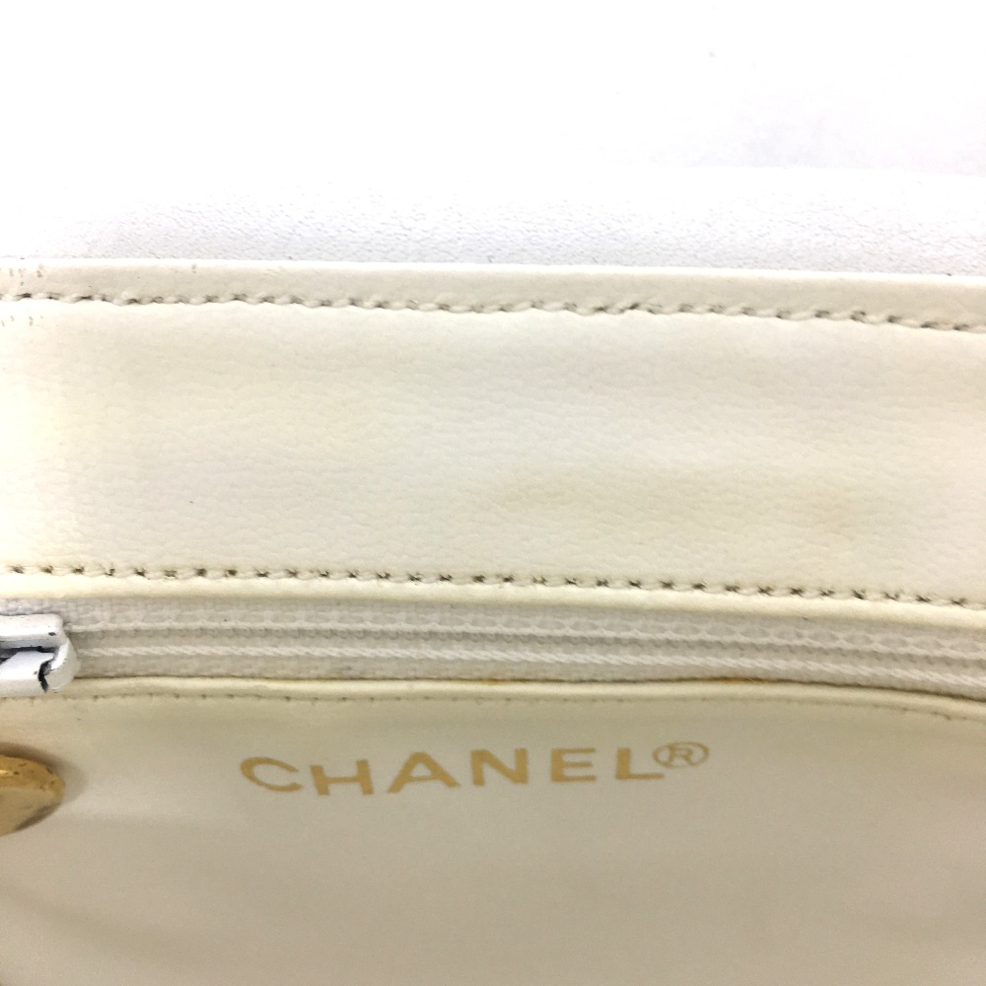 Chanel CC Mark Vanity Shoulder Bag White GoldHardware