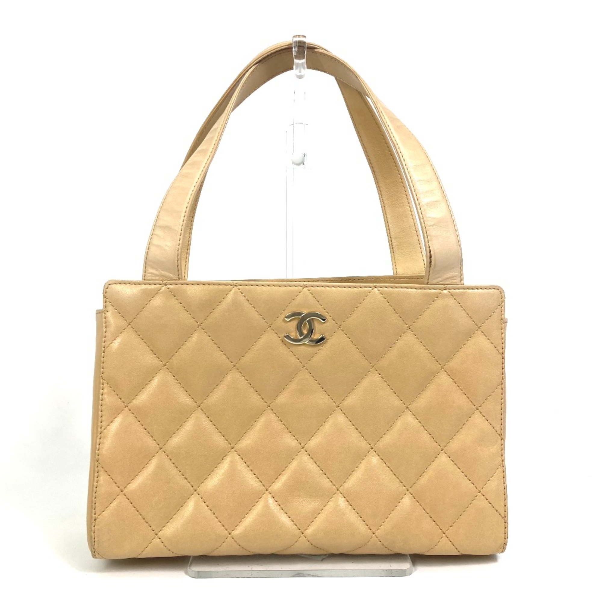 Chanel Matelasse Bag CCCC Mark Hand Bag Beige