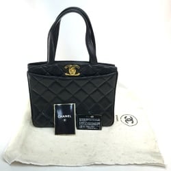 Chanel CC Mark Bag Hand Bag Tote Bag Black x GoldHardware